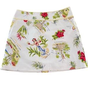 J Crew Hawaiian Islands Mini Skirt